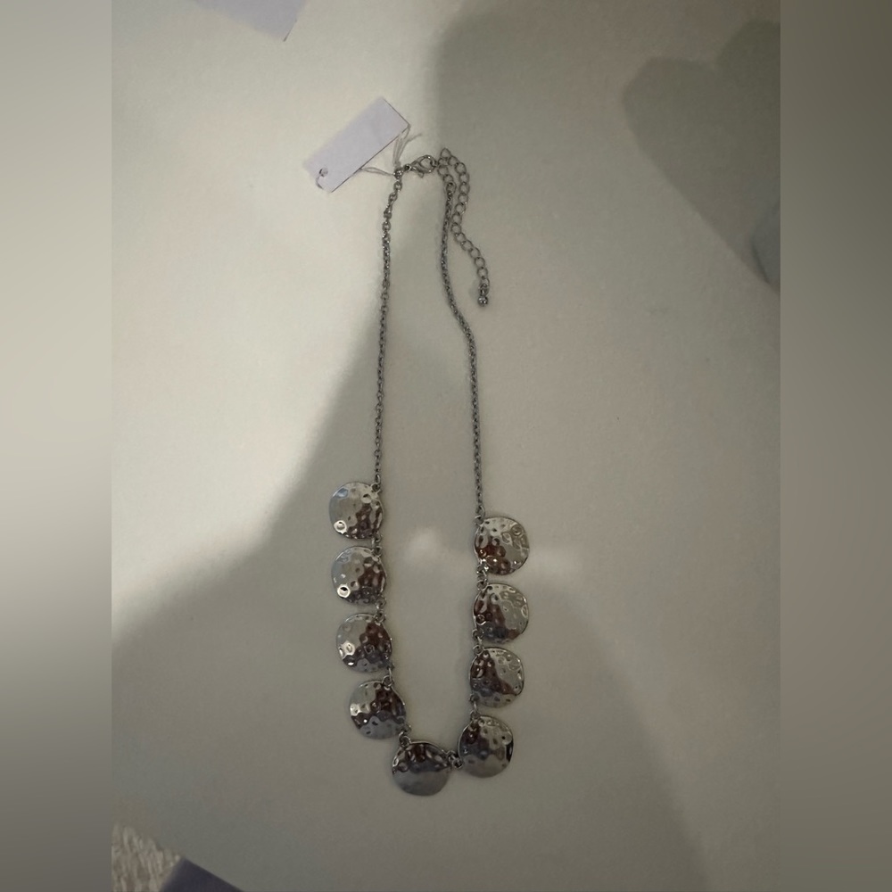 Magnolia grace silver statement necklace